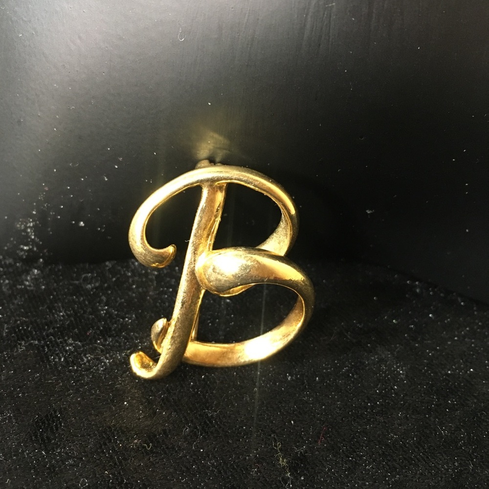 Vintage Goldtone Initial Brooch